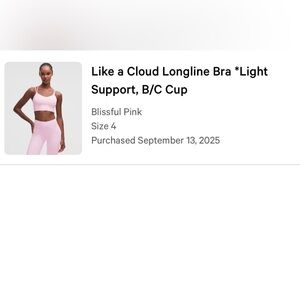 lululemon athletica Light Pink Strappy Sports Bra